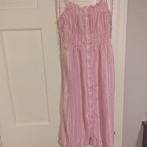 Universal Thread Pink Striped Tie strap Dress